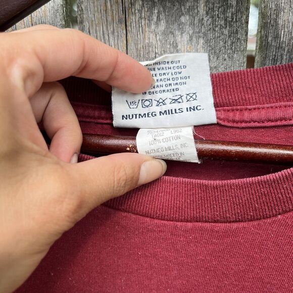 NUTMEG x LEE SPORTS VINTAGE 90s Washington Redskins Embroidered Logo Tee- Large - Picture 7 of 10